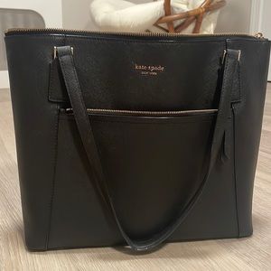 Black Leather Kate Spade Tote and Wallet Bundle